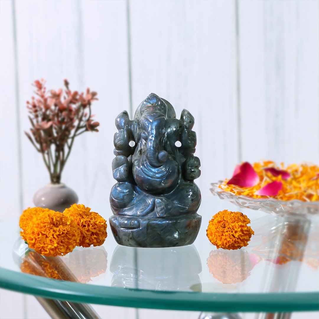 Labradorite Ganpati Murti – Keep Away Obstacles