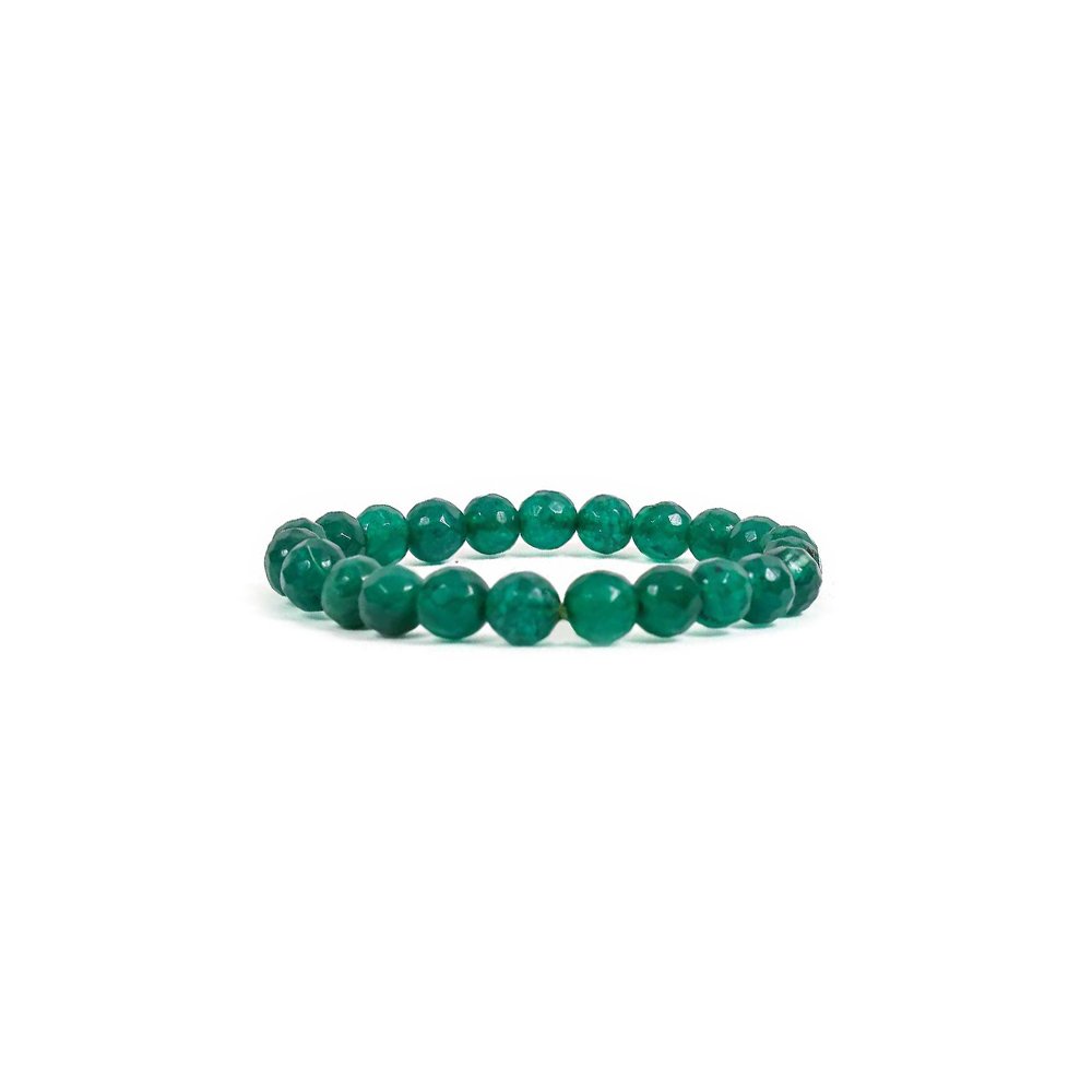 Green Jade Bracelet - 8MM Builds Friendship