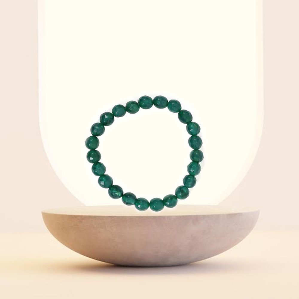 Green Jade Bracelet - 8MM Builds Friendship