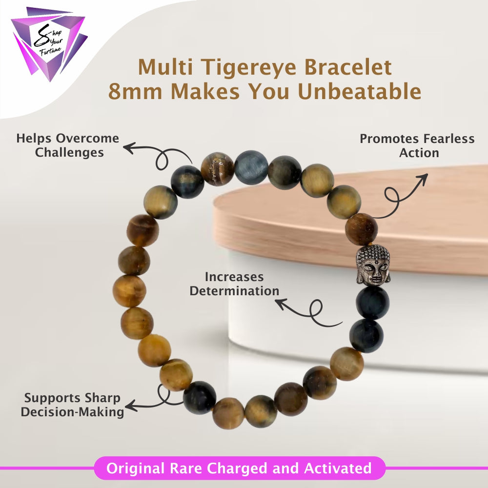 Multi Tigereye Bracelet – 8MM Makes You Unbeatable