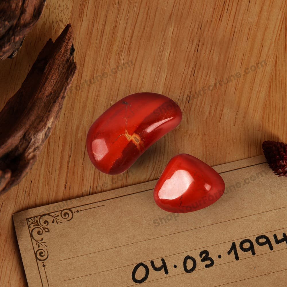 Red Jasper Tumbles – Strong Bones ( Set of 2 )