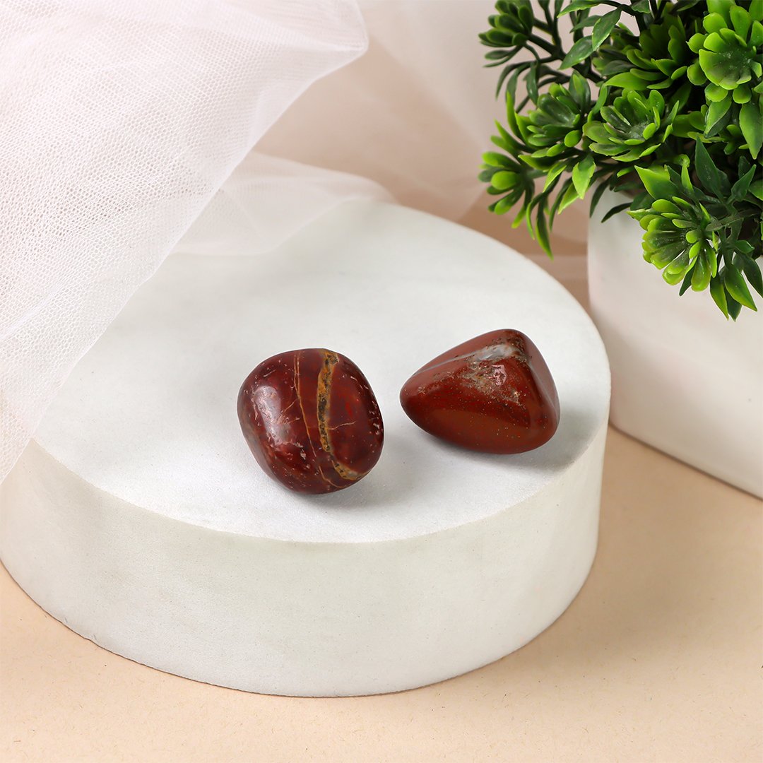 Red Jasper Tumbles – Strong Bones ( Set of 2 )