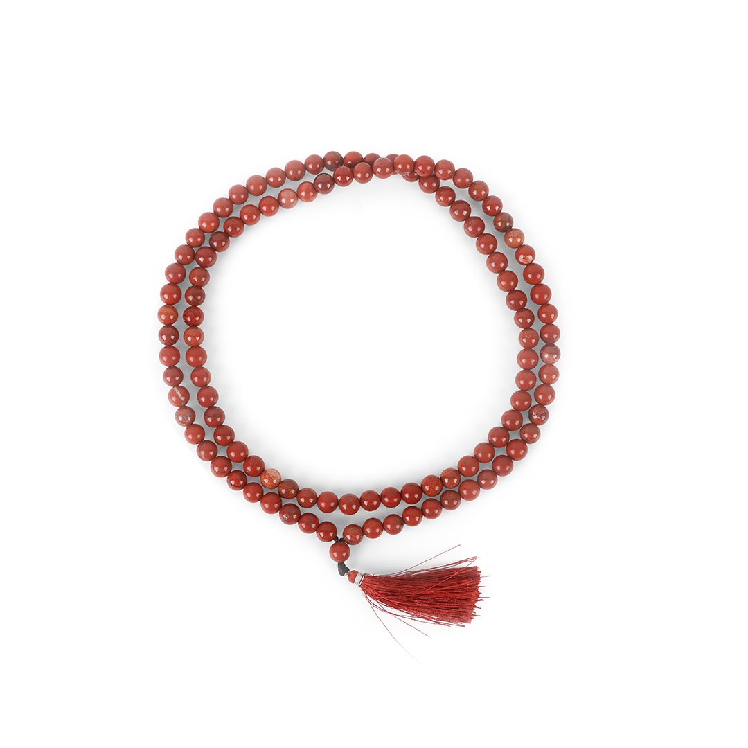 Red Jasper Mala 8MM- Strong Bones