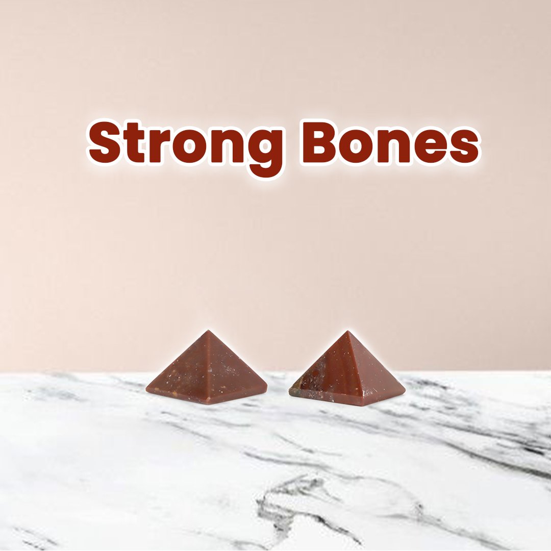 Red Jasper Pyramid | Strong Bones (Set of 2)