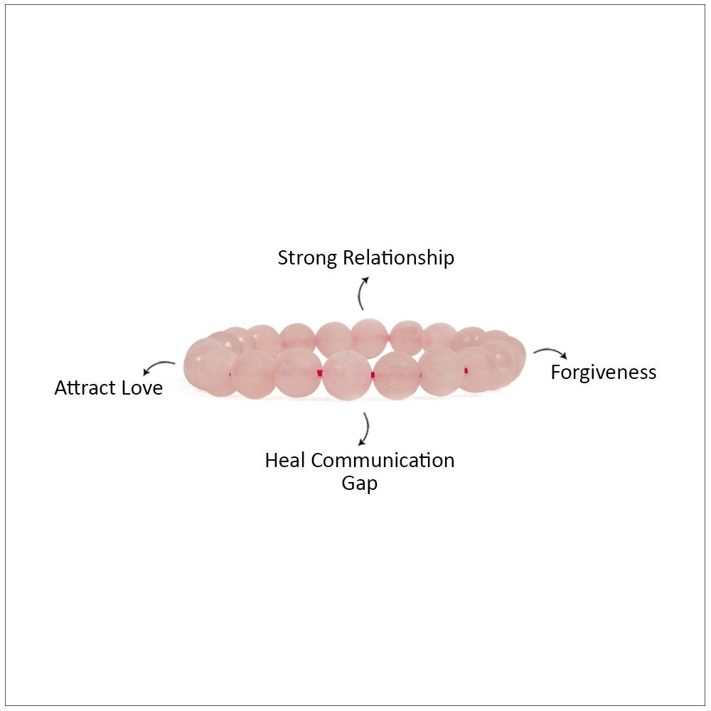 Rose Quartz Bracelet – 8MM Sweet Relationship