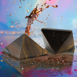 Yellow Tiger Eye Pyramid | Triple Protection (Set of 2)