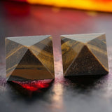 Yellow Tiger Eye Pyramid | Triple Protection (Set of 2)