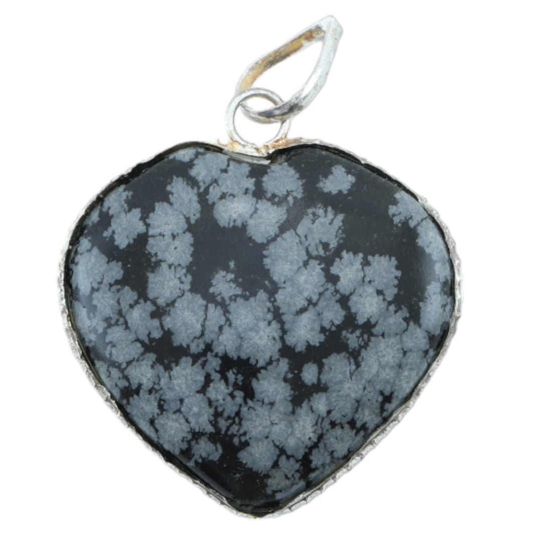 Snowflake Obsidian Pendants