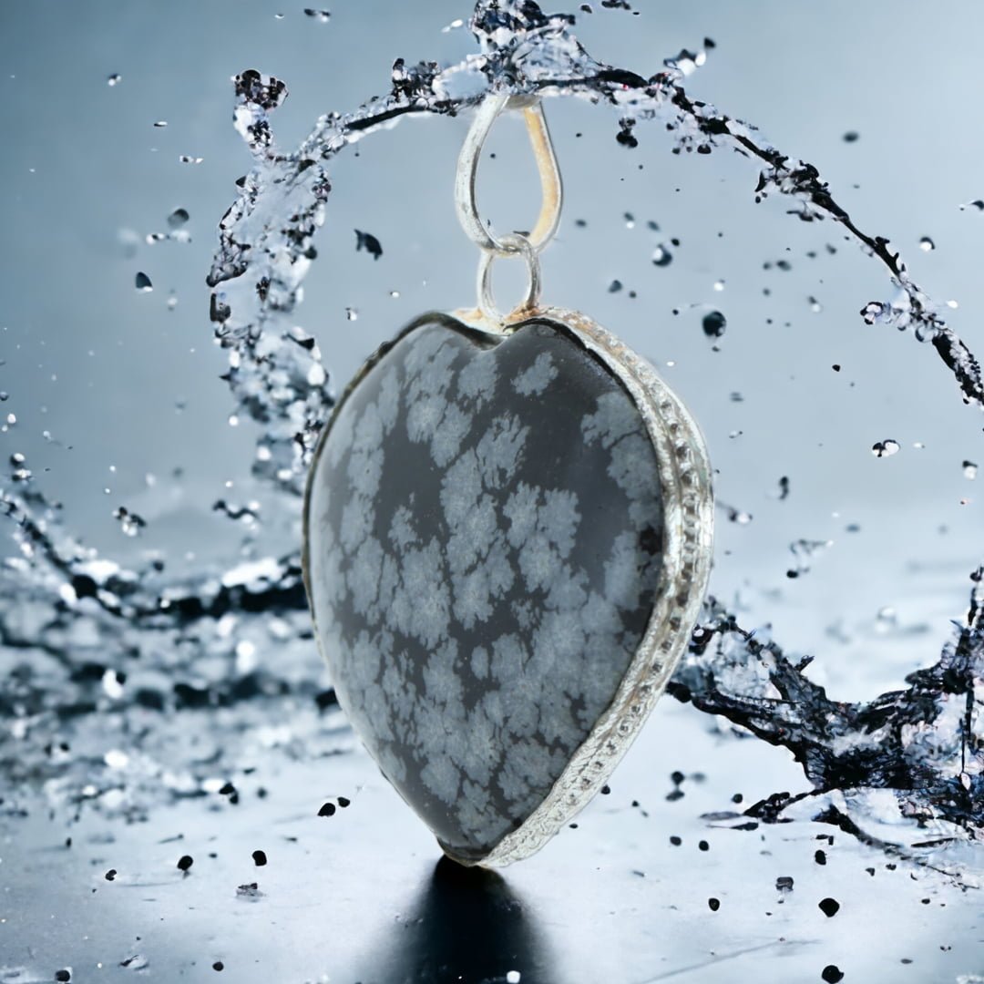 Snowflake Obsidian Pendants