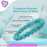 Turquoise Bracelet - 8MM Peace Of Mind