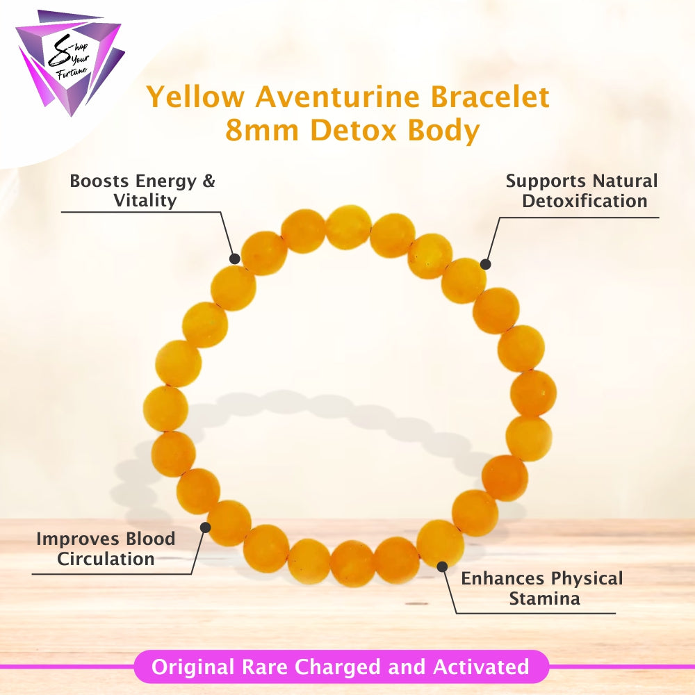 Yellow Aventurine Bracelet – 8MM Creativity