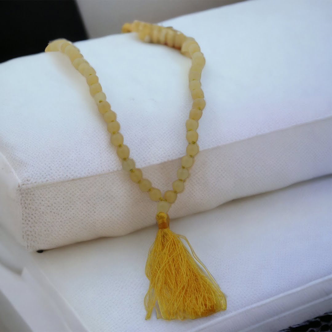 Yellow Calcite Mala 6MM- Diabetes Control