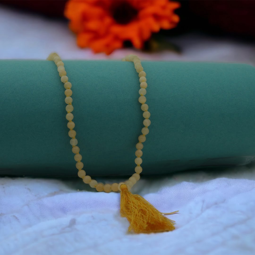 Yellow Calcite Mala 6MM- Diabetes Control
