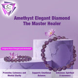 Amethyst Diamond Cut Bracelet – 8MM Tranquility and Peace
