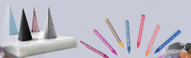 Gemstone pencils or gemstone wands