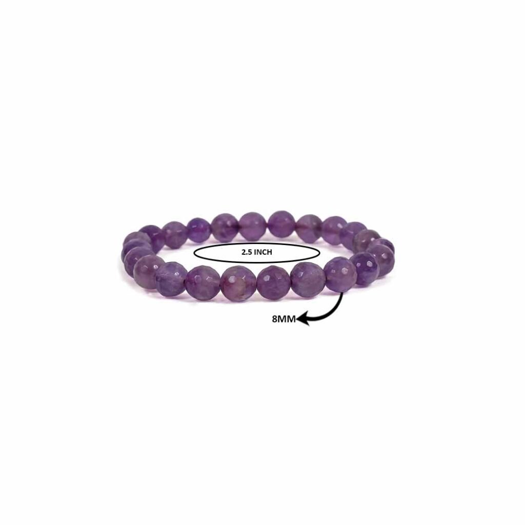 Amethyst Diamond Cut Bracelet