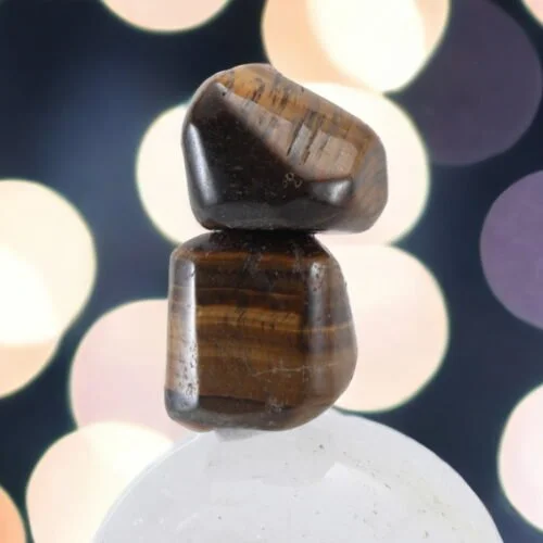 Tiger Eye Tumbles ( Set of 2) Enhances the Psychic Abilities (For Child)