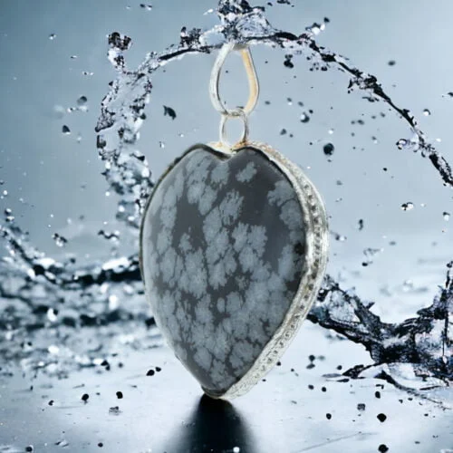 Snowflake Obsidian Pendants