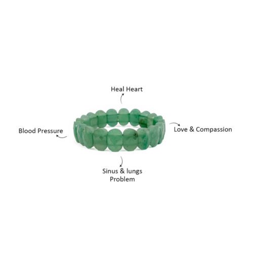 Green Aventurine flat bead Bracelet