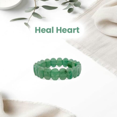 Green Aventurine flat bead Bracelet
