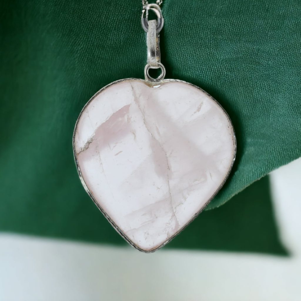 Rose Quartz Heart Shape Pendant | Bonding Relationship