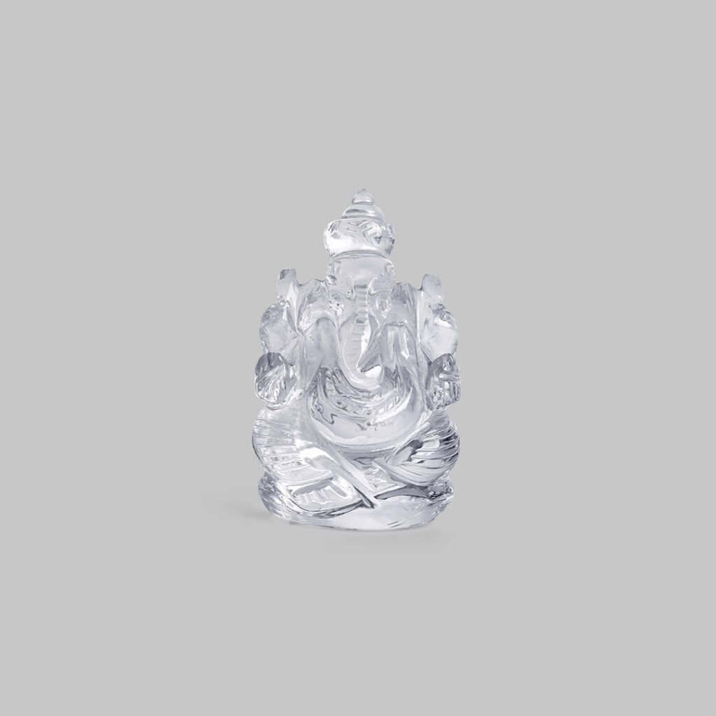 Clear Quartz Ganpati Murti