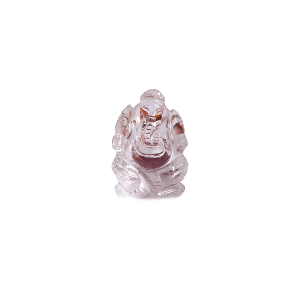 Clear Quartz Ganpati Murti