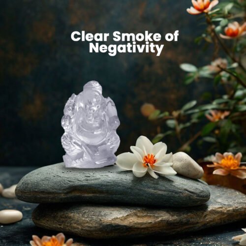 Clear Quartz Ganpati Murti
