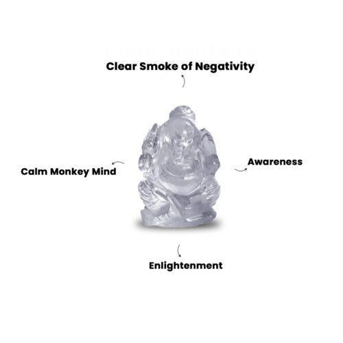 Clear Quartz Ganpati Murti